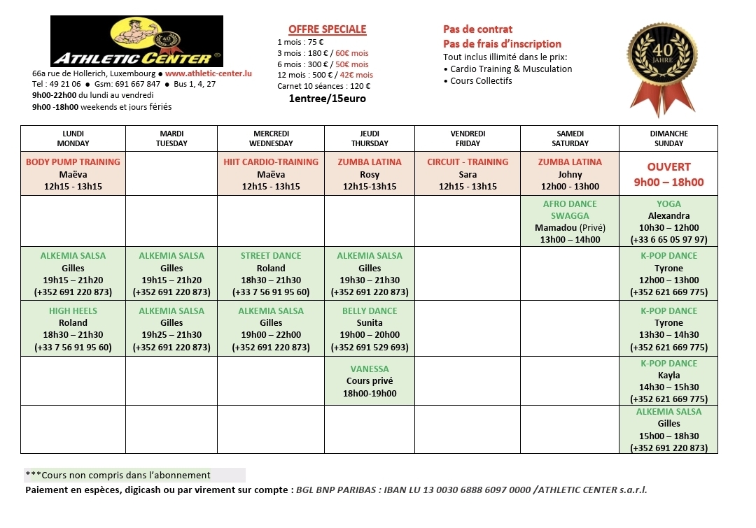 Schedules