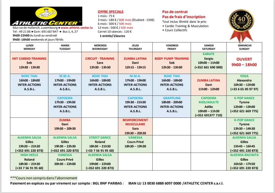 Horaires