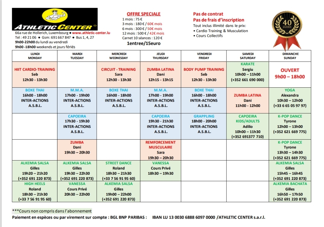 Horaires